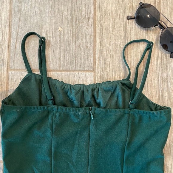 Selfie Leslie Green Double Split Hem Mini Dress - Picture 4 of 5